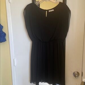 Lush Black Chiffon Dress